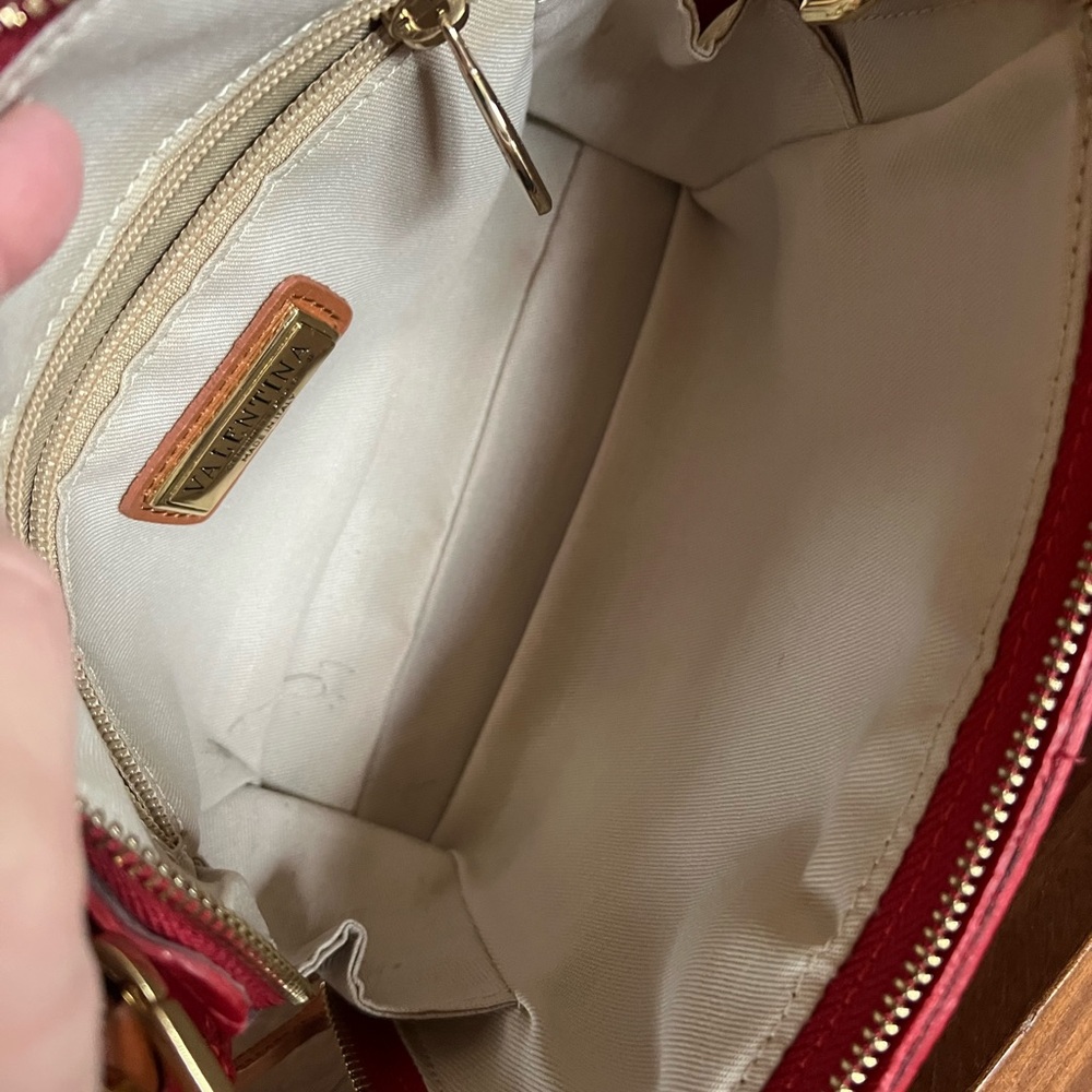 Valentina Red Leather Purse Crossbody Bag - Picture 8 of 8